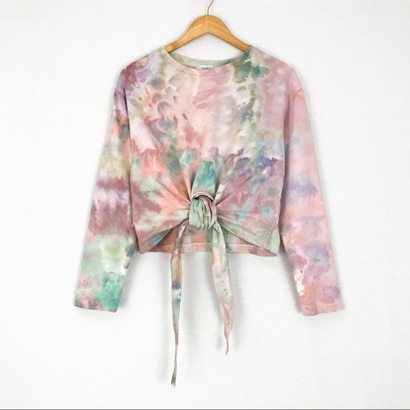 Zara Tops - 🆕 Hand-Dyed Tie-Hem Sweatshirt in Dreaming
